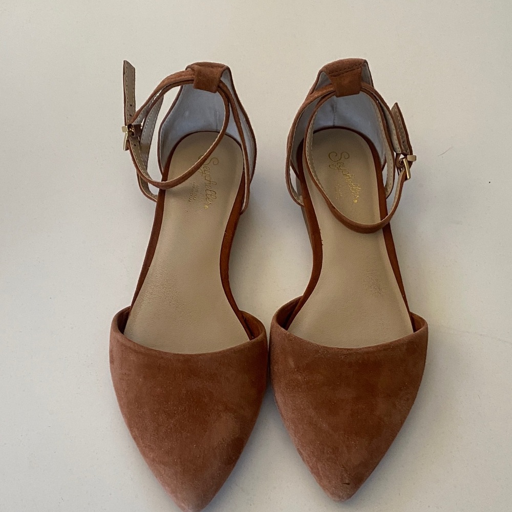 Seychelles Brown Suede Flats